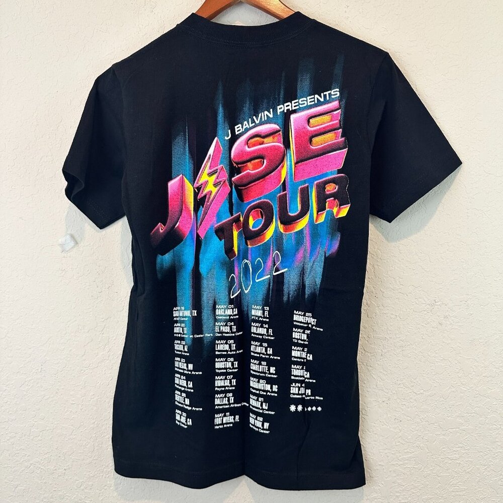 J Balvin Jose Tour 2022 Mens T Shirt Sz Small Black Concert Band Tee